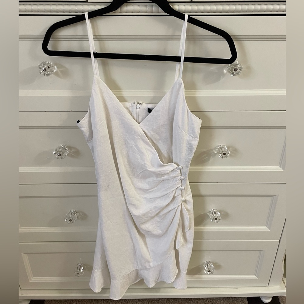 Forever 21 white wrap mini dress